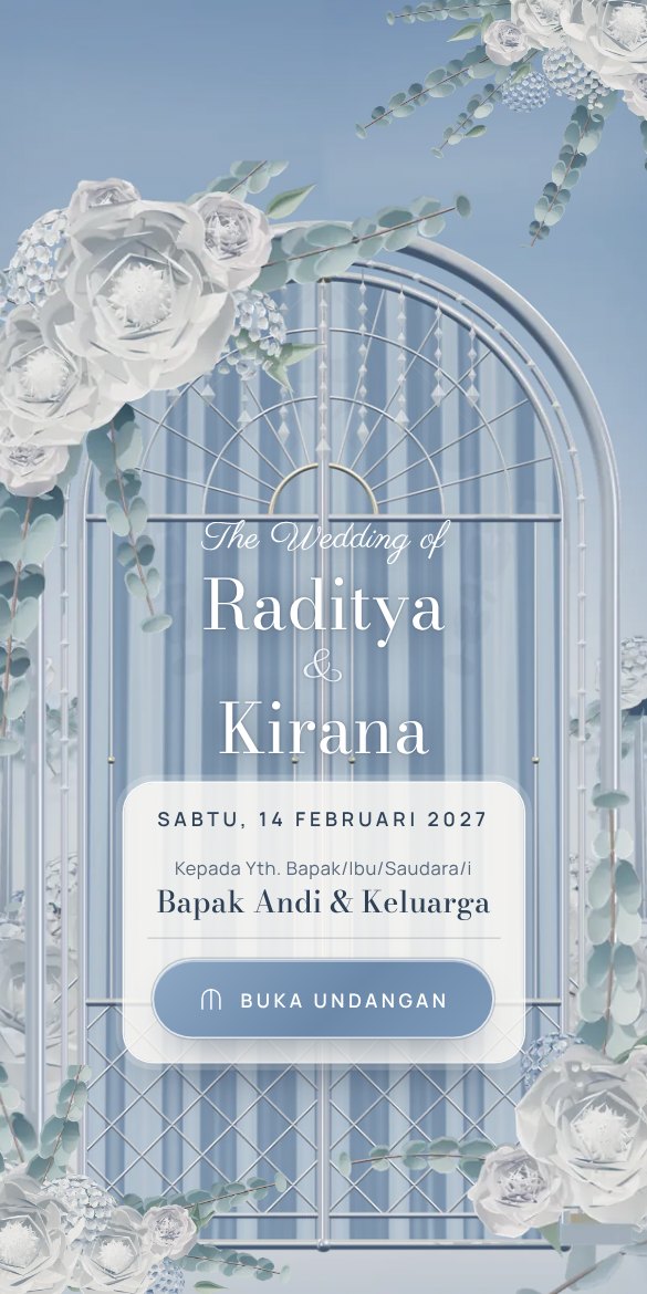 Tangkapan layar tema Azure Serenity