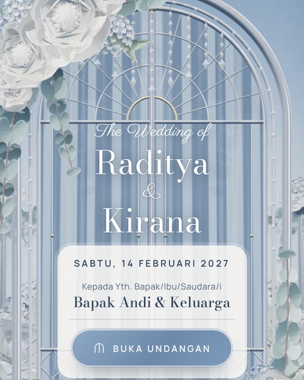 Tangkapan layar tema Azure Serenity