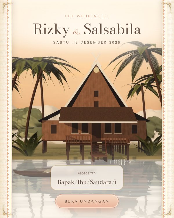 Tangkapan layar tema Banjar Serenity — Sunset Heritage Romance