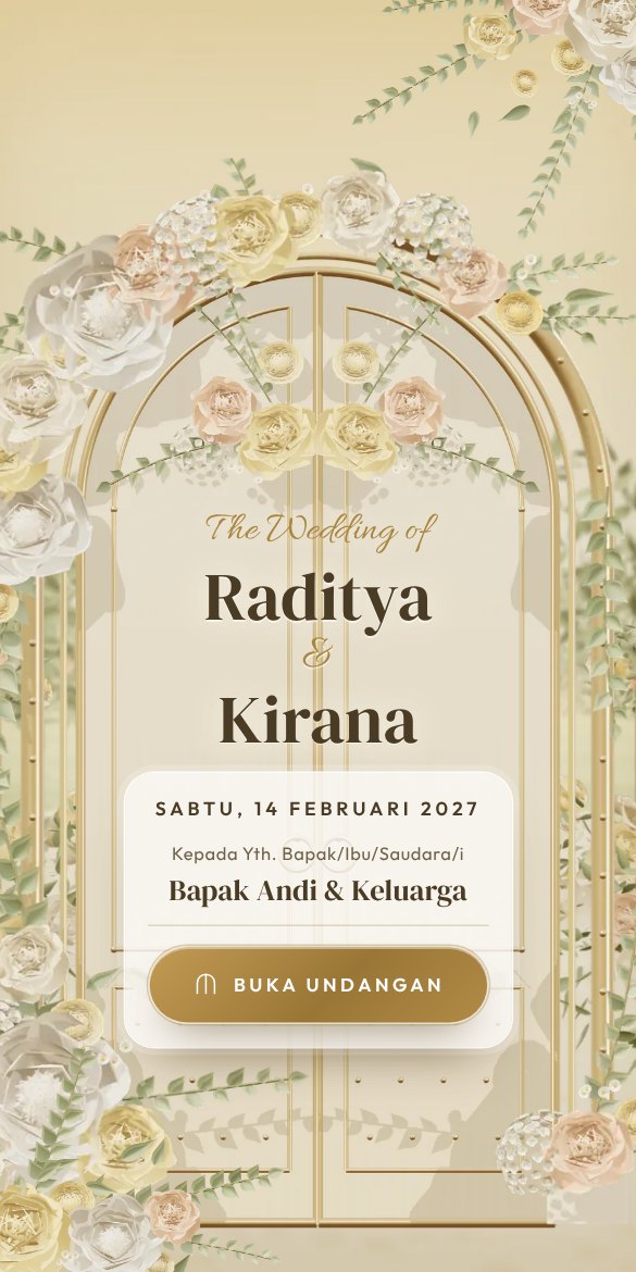 Tangkapan layar tema Buttercream Soleil