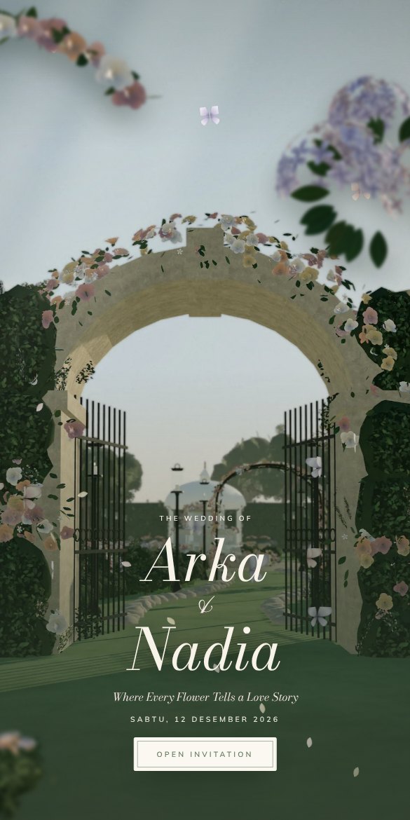 Tangkapan layar tema Floréa Secret Garden