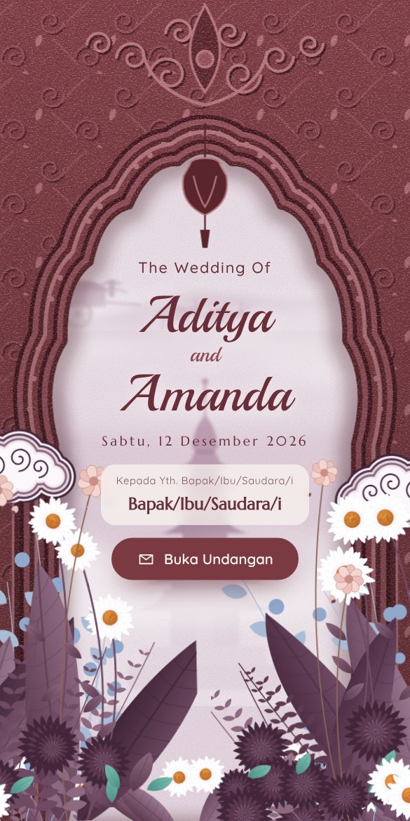Tangkapan layar tema Gapura Sekar