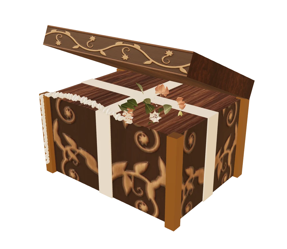 Kotak hadiah kayu jati berukir