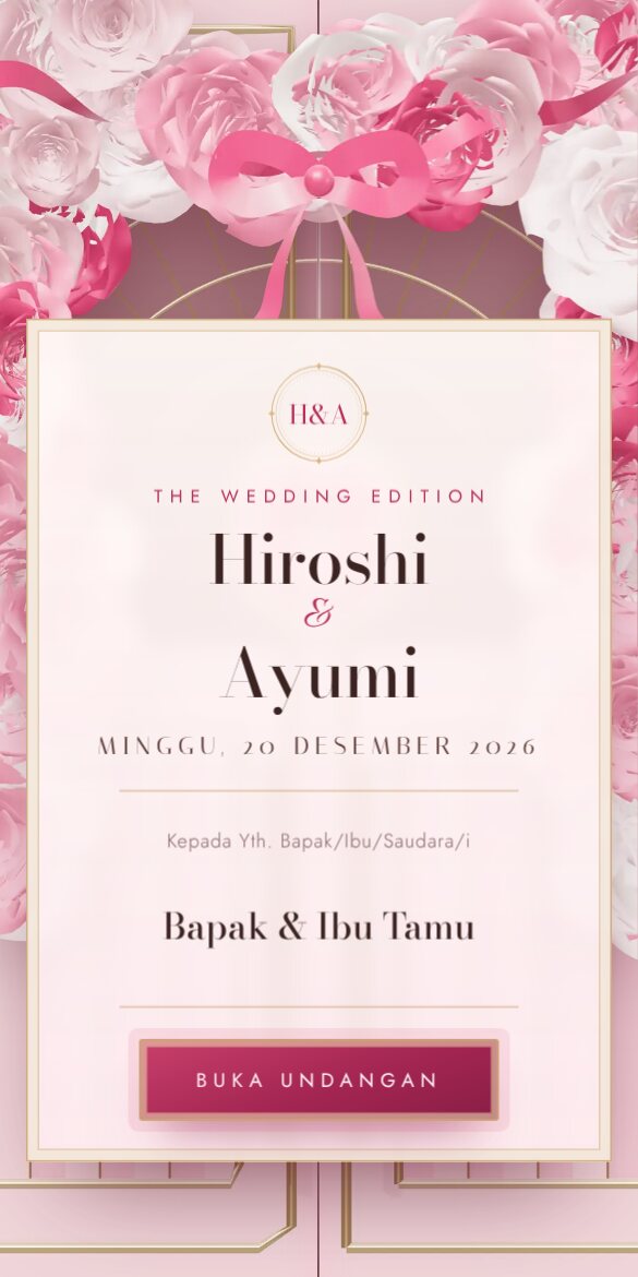 Tangkapan layar tema Pinky Pink Couture