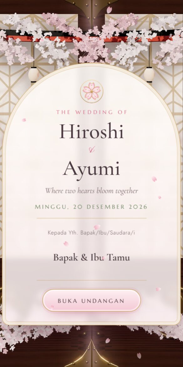 Tangkapan layar tema Sakura Hime Garden