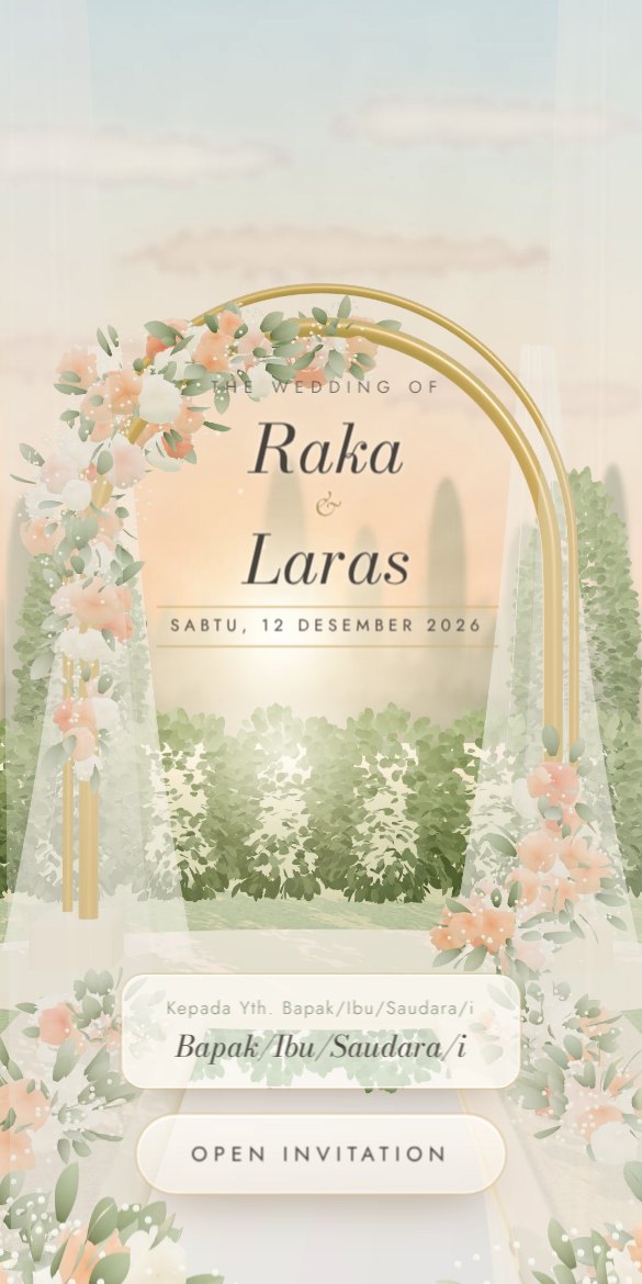 Tangkapan layar tema Soléa Garden